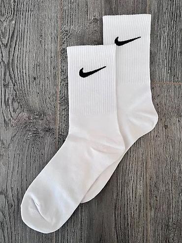 nike tech flees: Белые спортивные носки Nike (классическая длина, до середины голени) — 4