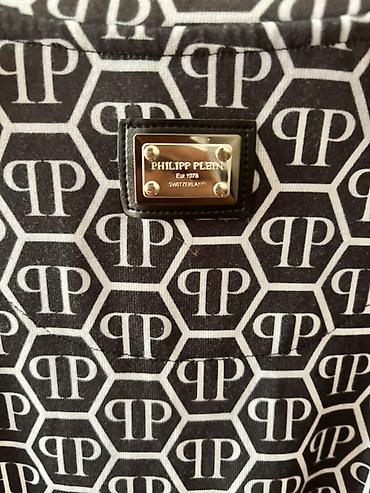 qara pp: Philipp Plein qadın köynəyi – uzunqollu, dairəvi yaxalı model. Qara — 3