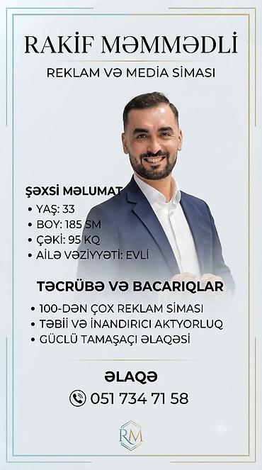 eğlence iş ilanları: Model, Kişi, 33 yaş, 3-5 illik təcrübə — 1