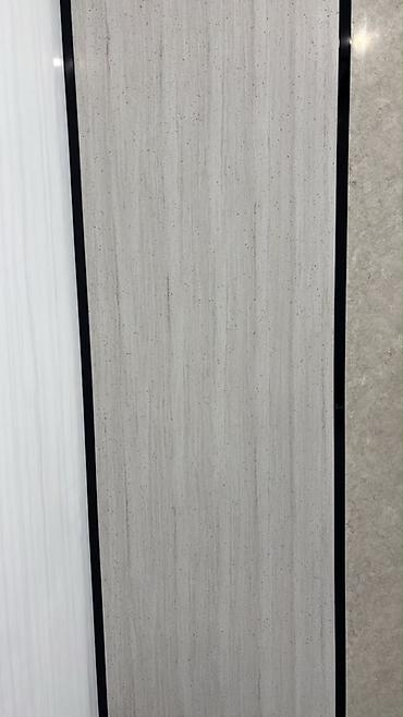 paslanmayan polad: Kvars kompozit (engineered stone) səthlər – açıq bej-boz tonlarda — 2