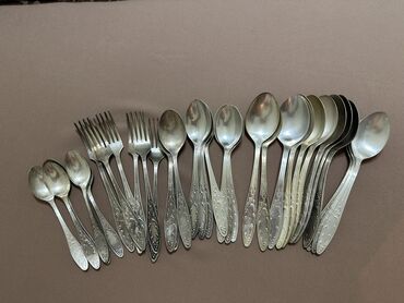 хонда сервис бишкек: Мельхиоровые столовые приборы «Огонёк»: Ложки столовые 12 штук, Ложки