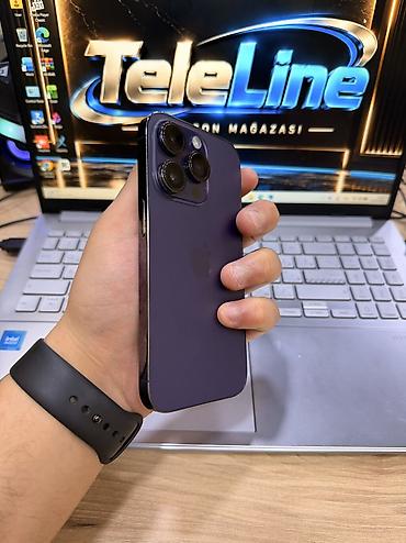 IPhone 14 Pro, 256 GB, Deep Purple, Zəmanət, Kredit, Simsiz şarj