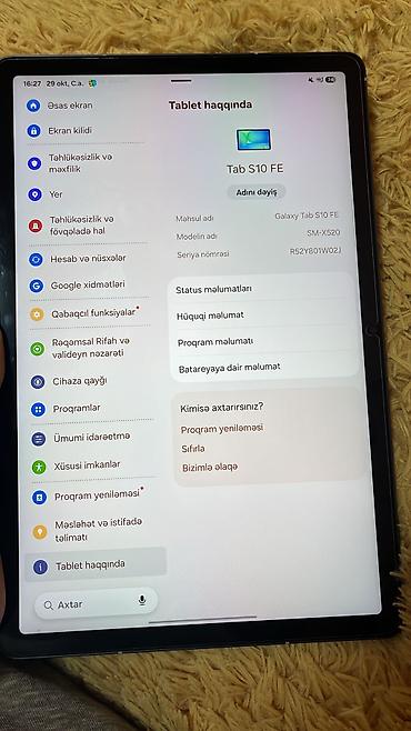 samsung tab 2 10 1: Samsung Galaxy Tab S10 FE (SM-X520) planşet - Ekran: Böyük ölçülü — 4