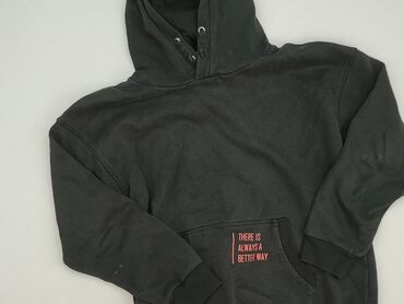 czarne szerokie spodnie z dziurami: Sweatshirt, Reserved, 11 years, 140-146 cm, condition - Good