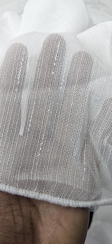 Parçalar: Təsvir: - Açıq krem/ağ tonlarda şəffaf tül parça - Nazik şəbəkə — 12