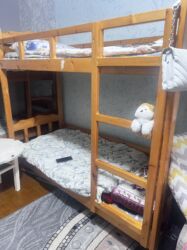двухъярусные кровати для взрослых бу: Двухярусный деревянный(карагач), очень удобный и прочный, 2 матраса