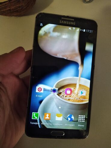 telefon qelemi: Samsung Galaxy Note 3, 32 GB, rəng - Gümüşü, Sensor, İki sim kartlı