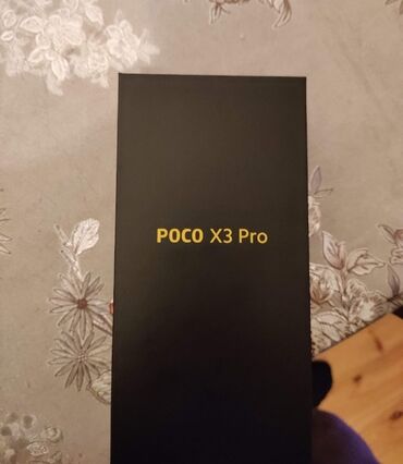 kamerasiz telefon: Poco X3 Pro, 256 GB, rəng - Mavi, Zəmanət, Barmaq izi, Simsiz şarj
