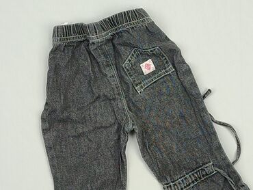 szerokie szare spodnie: Baby material trousers, 0-3 months, 56-62 cm, Prenatal, condition - Good