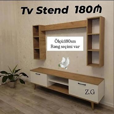 televizor stendleri: Yeni, Düz TV altlığı, Polkalı — 1