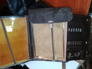 Портфели: Портфель‑органайзер советского образца (кожа/кожзам, коричневый) — 3