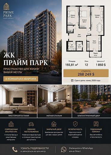 15: 3 комнаты, 124 м², Элитка, 15 этаж, ПСО (под самоотделку) — 4