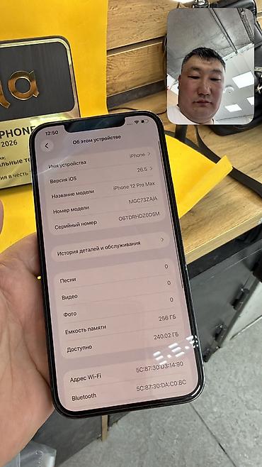 Apple iPhone: IPhone 12 Pro Max, Б/у, 256 ГБ, 84 % — 12