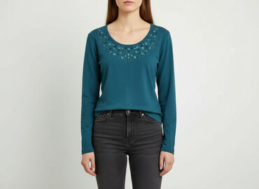 bluzki z długim rękawem plus size: Street One, Women's blouse, size S