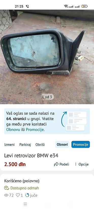 Karoserija: PREDNJA MASKA BMW I LEVI RETROVIZOR | Neznam koji model — 2