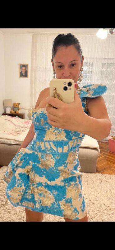 Haljine: L, bоја - Srebrna, Večernji, maturski, Drugi tip rukava — 10