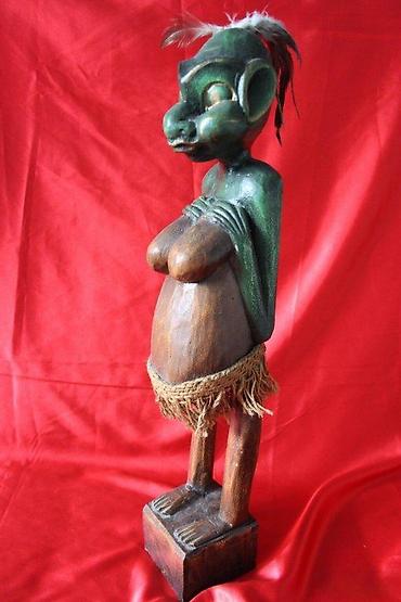 za kucu: STARA DRVENA FIGURA ŽENE, RUČNI RAD, UNIKAT | Drvena figura žene iz — 4