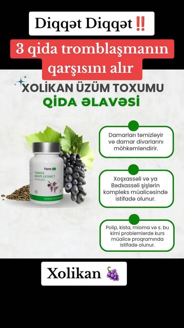 vita start: Xolikan məhsulu təbii qida əlavəsidir. Fransız qırmızı üzüm