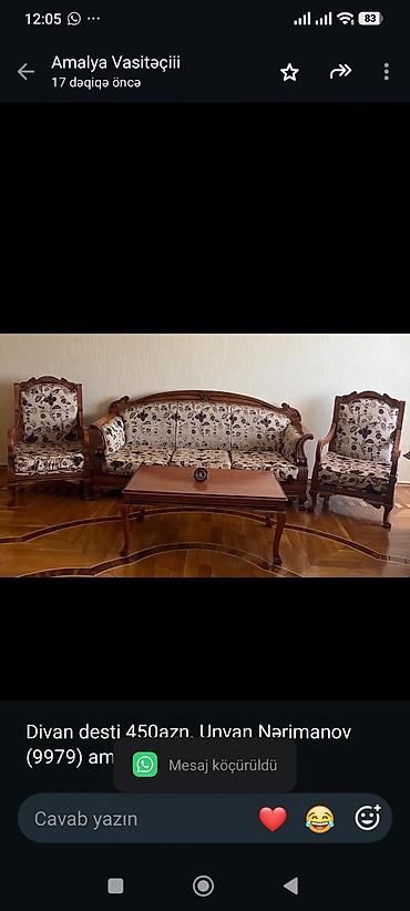 Divan desti 450azn. Unvan Nərimanov (9979) aml lalafo.az -da Divan desti 450azn. Unvan Nərimanov (9979) aml