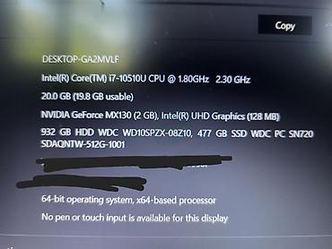 ssd 512gb: Ideal veziyyetdedir yalniz şarj aletinde problem var gostericileri — 2