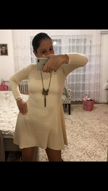 Haljine: M (EU 38), bоја - Bež, Oversize, Dugih rukava — 2