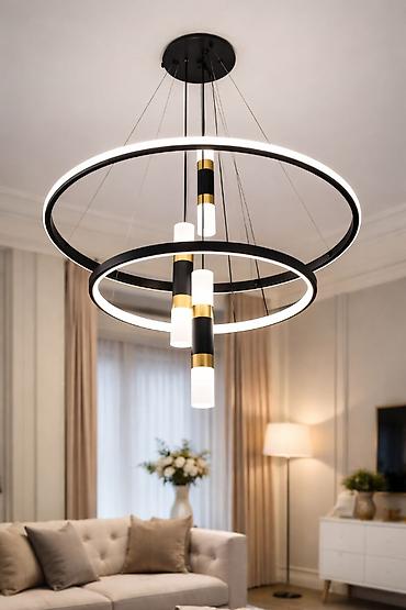 led isiqlar: Led Çılçıraq, 4 və daha çox lampa, Metal — 1