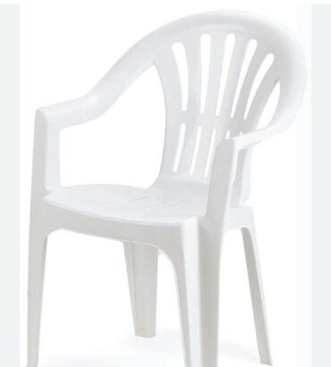 stilska komoda za tv: Chair for garden, Plastic, color - White, New