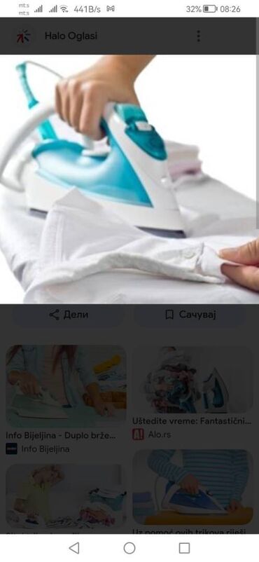 Peglanje vesa u domacinstvu, brzo pedantno, Vračar, Konjarnik i dr po