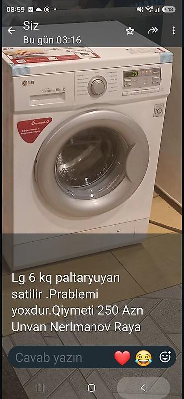 ucuz printer satilir: LG paltaryuyan maşın – 6 kq yükləmə - Ön yükləməli, Direct Drive — 1
