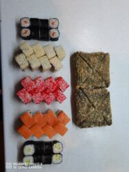 Готовые блюда, кулинария: Пицца и роллы – набор блюд для любителей японской и итальянской кухни — 14