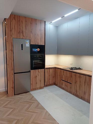 Кухонные гарнитуры: Кухонный гарнитур угловой в современном минималистичном стиле - — 12