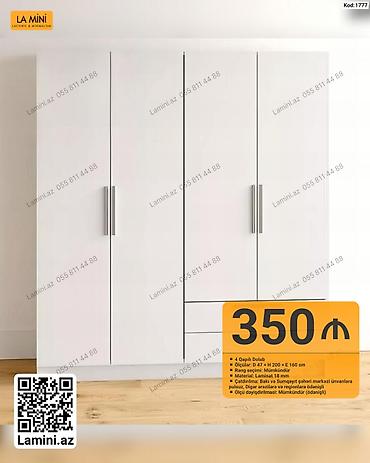 Ev və bağ: 4 qapılı dolab - Ölçülər: D 47 × H 200 × E 160 sm - Rəng seçimi — 1