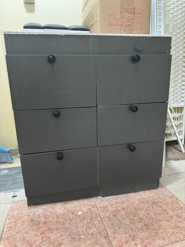 стандартные размеры прикроватных тумбочек в спальню: Кийим үчүн комод, Күзгүсүз, ЛДСП, түсү - Боз