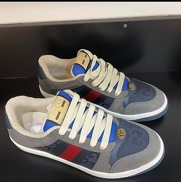 флисовая: Мужские кроссовки, 32, Gucci, Новый, цвет - Серый — 1