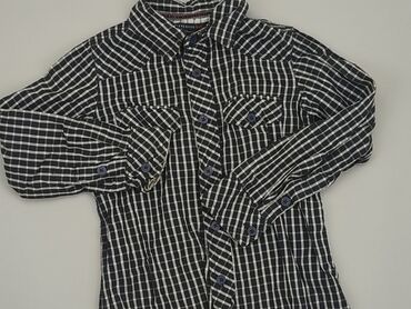 krótkie spodenki jeansowe reserved: Shirt 4-5 years, condition - Good, pattern - Cell, color - Blue