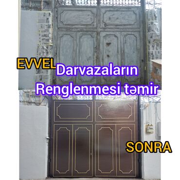 Plitə işləri: Darvaza rəngləmə və təmir xidməti təklif olunur. Bu xidmət köhnəlmiş
