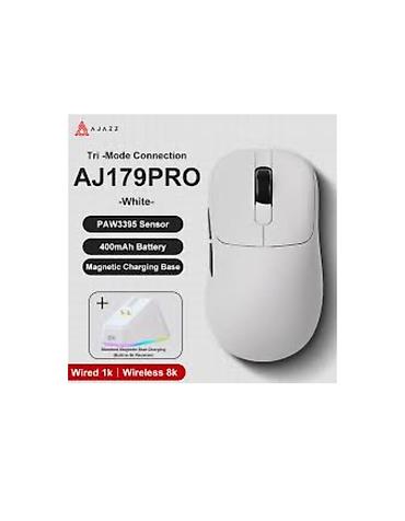 mobil internet modem: AJAZZ AJ179PRO ağ rəngli tri-rejimli mouse - Qoşulma: Tri-Mode — 1