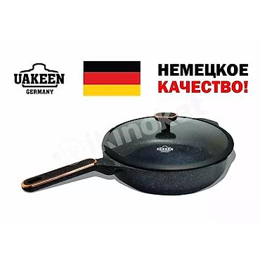 сковород: Сковорода UAKEEN. Немецкое качество. Диаметр 24 см. Гранитное — 4