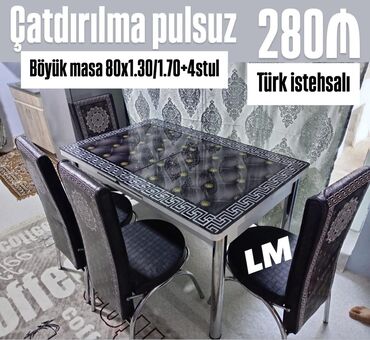 Dönər aparatları: Mətbəx üçün, Yeni, Dördbucaq masa, 4 stul