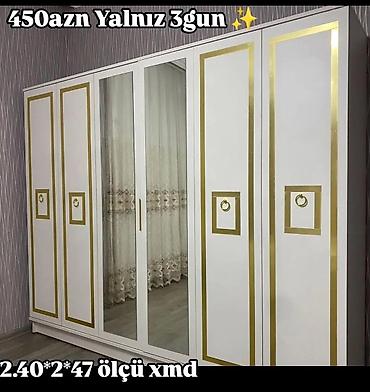 skaflar: Üç qapılı paltar dolabı – 230 AZN Xüsusiyyətlər: - Ölçülər: H200 x — 10
