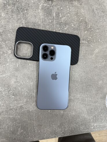 iphone 13 купить в рассрочку: IPhone 13 Pro Max, Б/у, 128 ГБ, Голубой, Наушники, Зарядное устройство, Защитное стекло, 75 %