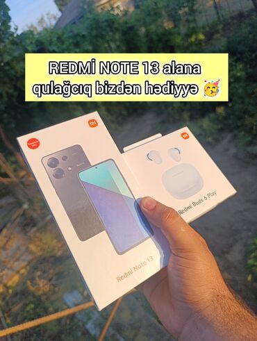 Boşqablar: 💥 Redmi Note 13 - 8/256 GB 🔐 Qeydiyyat + zəmanət 🎁 Redmi Buds 6