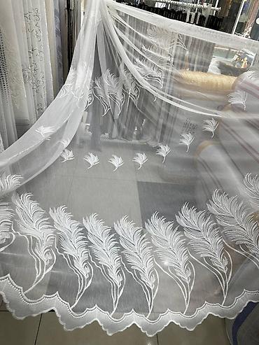 Тюли: Воздушные тюлевые шторы с вышивкой - Полупрозрачная тюль благородного — 4