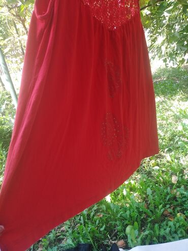 pamuk s: Desigual, L (EU 40), Cotton, Embroidery, Single-colored, color - Red