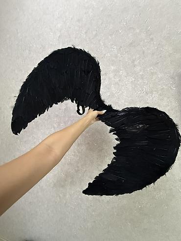 örtü: Qara mələk qanadları – kostyum aksesuarı - Rəng: qara - Material — 1