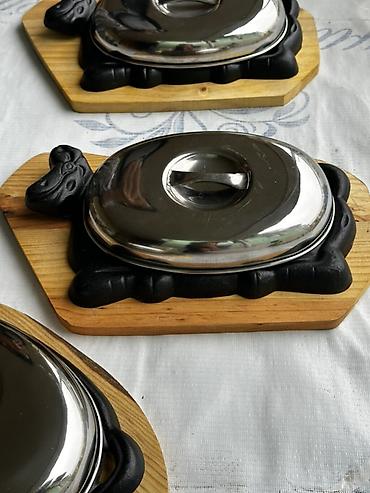 fire maple: Посуда для жаровни 4 шт Чугунные сковороды-«сизлинги» с крышками и — 1