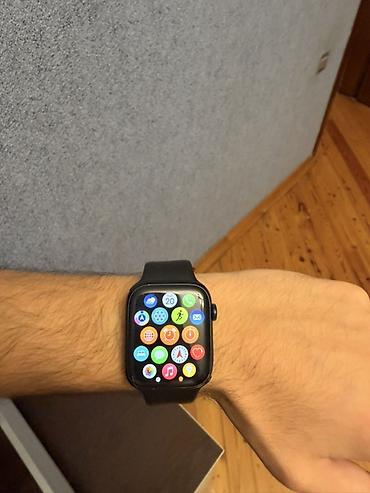 saat iphone: Apple Watch 8 (45mm) - Pil 96% -Səliqəli istifadə olunub Usta da — 2