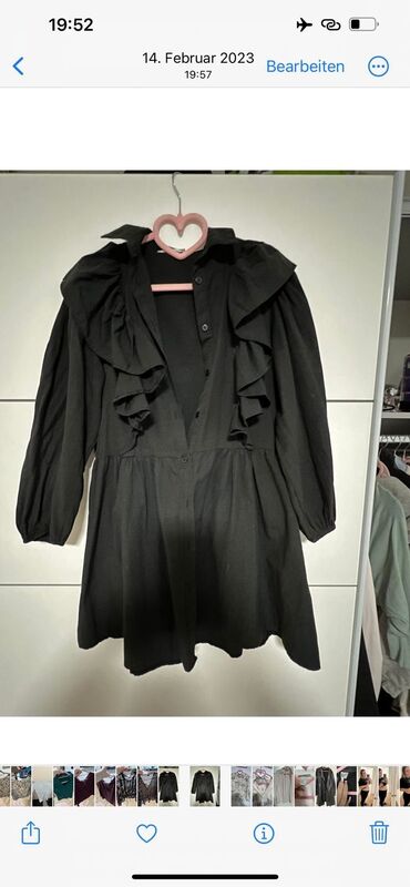 ps crna haljina: Color - Black, Cocktail, Long sleeves