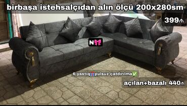 Otaq bitkiləri: Künc divan, Qonaq otağı üçün, Bazasız, Açılmayan
