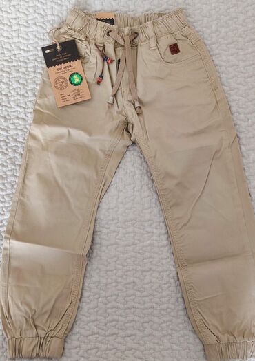детские брюки на резинке: Джинсы и брюки, цвет - Бежевый, Новый